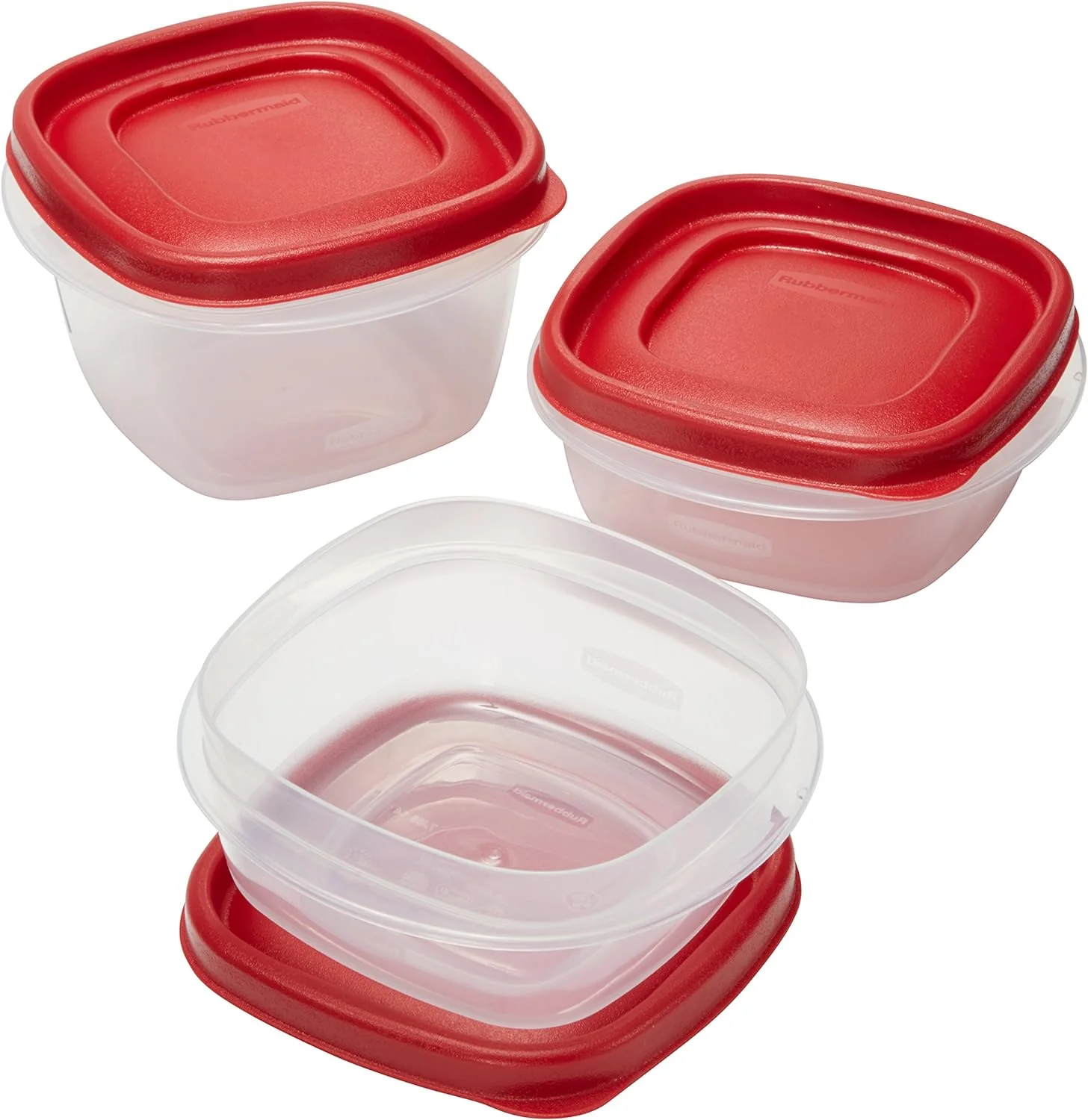 Rubbermaid Easy Find Lids Food Storage Containers – Red – 6-Piece Set - Image 4