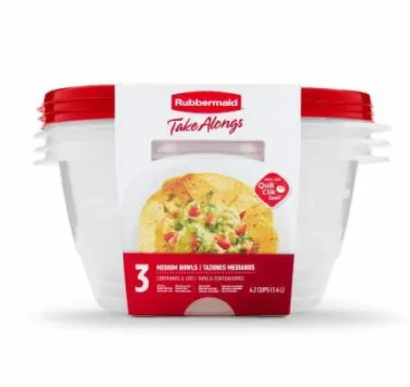 Rubbermaid TakeAlongs Food Storage Containers – 6.2 Cup – 3-Pk. - Image 3
