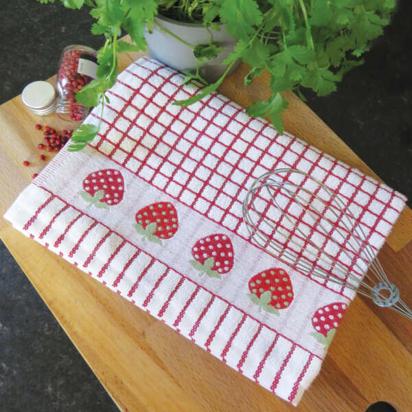 Samuel Lamont Poli Dri 100% Cotton Dish Towel – Strawberry – Pack of 2 - Image 3