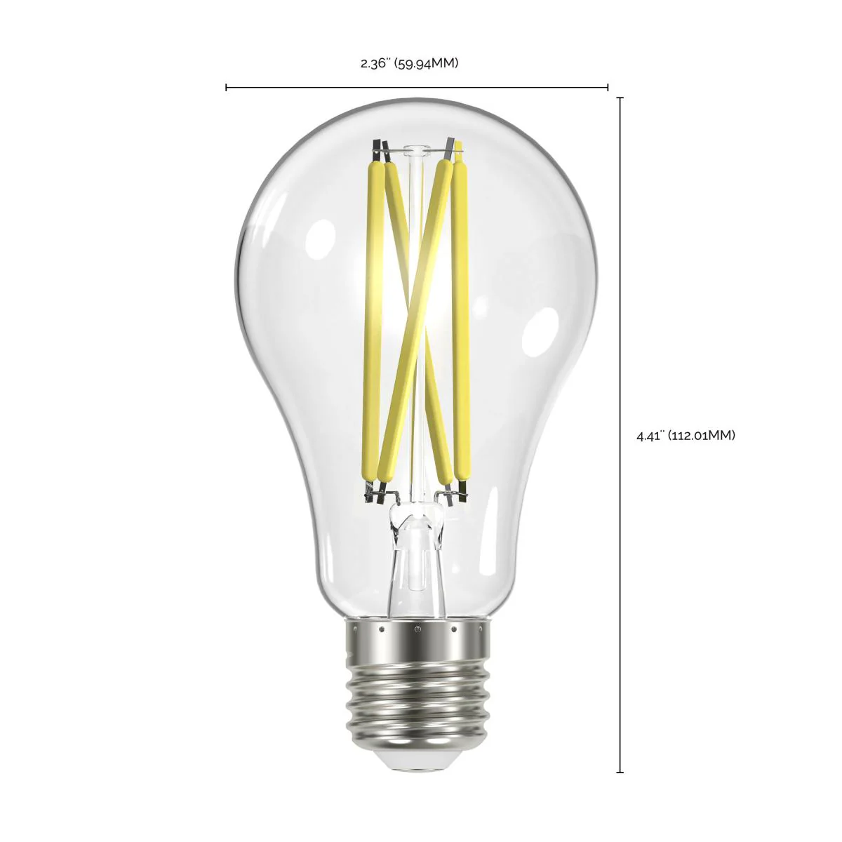 Satco LED A19 Classic Light Bulb Replacement β 12.5W β 100W Equivalent β E26 Base β Clear β 2700K - Image 4