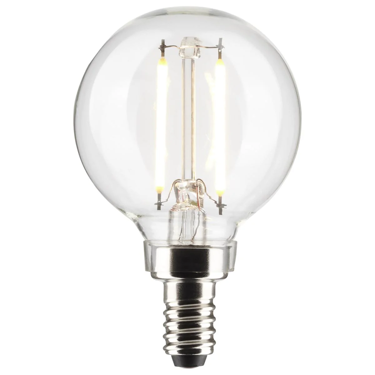 Satco LED G16.5 Globe Light Bulb β 3W β 25W Equivalent β E12 Base β Clear β 2700K - Image 4