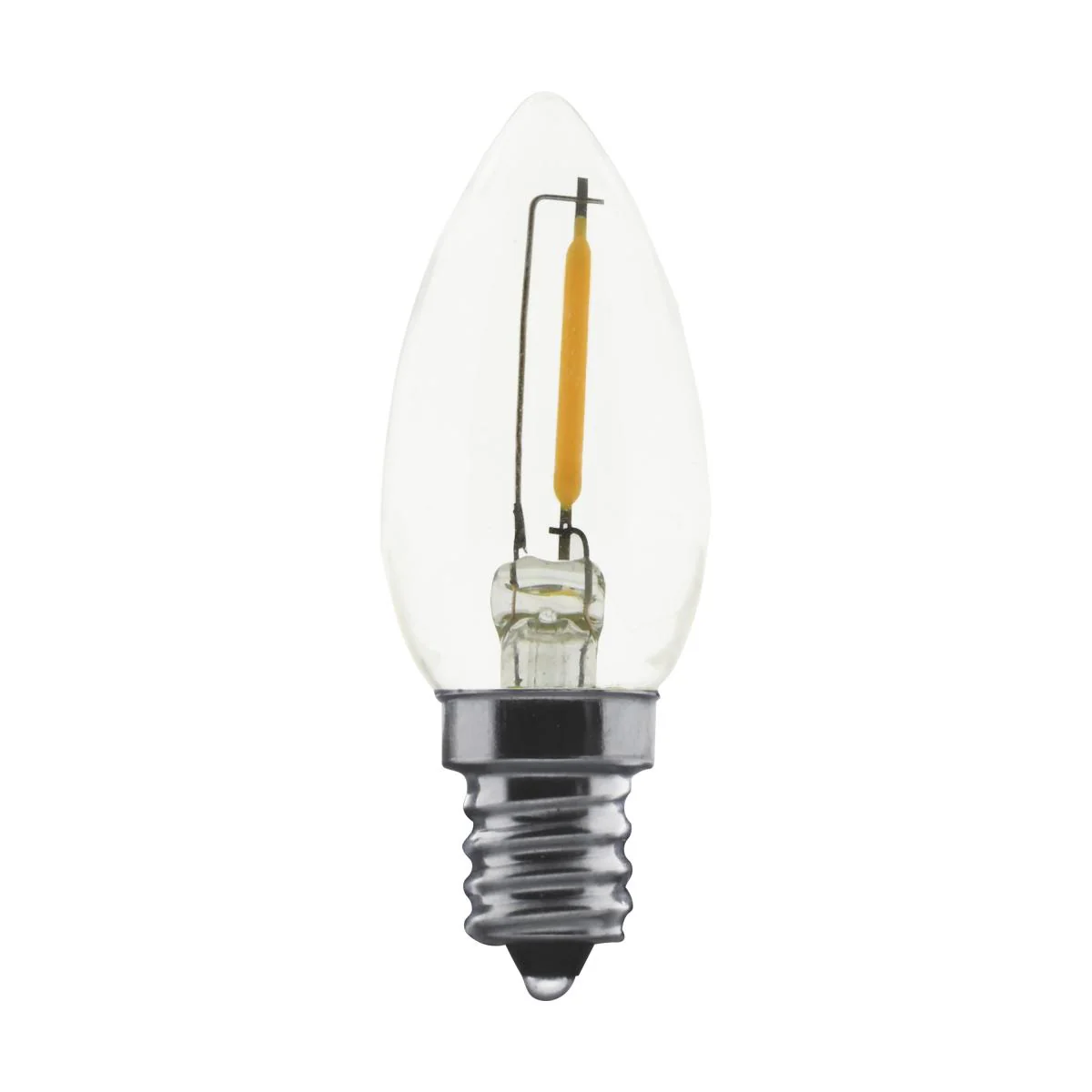 Satco LED Night Light Bulbs – 0.7W – 7W Incandescent Equivalent – E12 Base – Clear – 2700K – Pack of 2 - Image 2