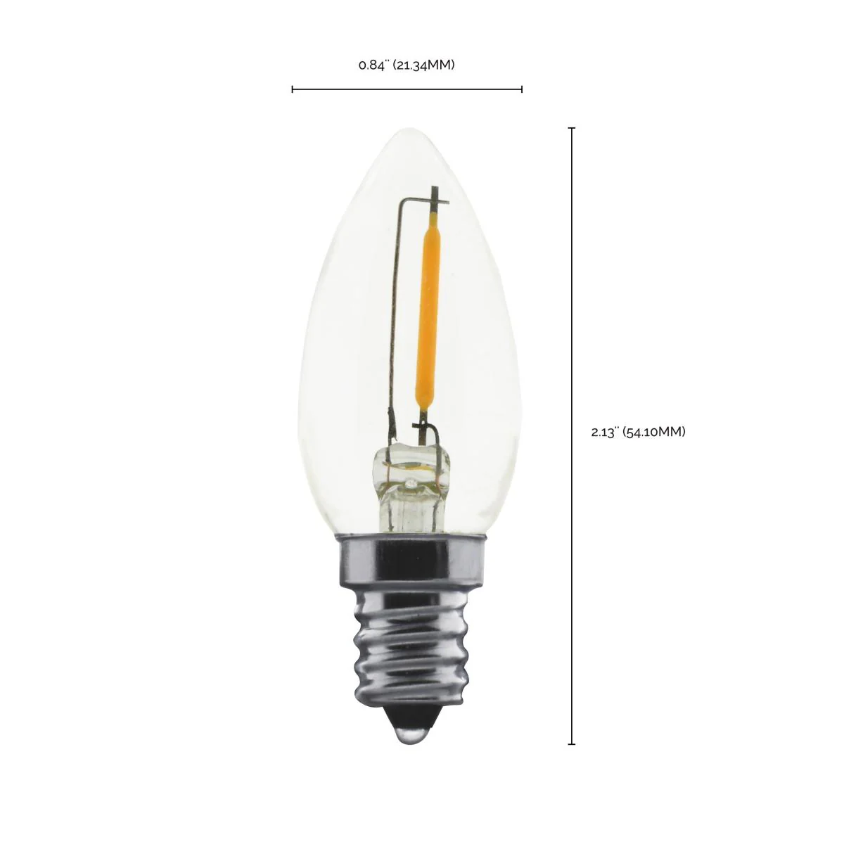 Satco LED Night Light Bulbs – 0.7W – 7W Incandescent Equivalent – E12 Base – Clear – 2700K – Pack of 2 - Image 4