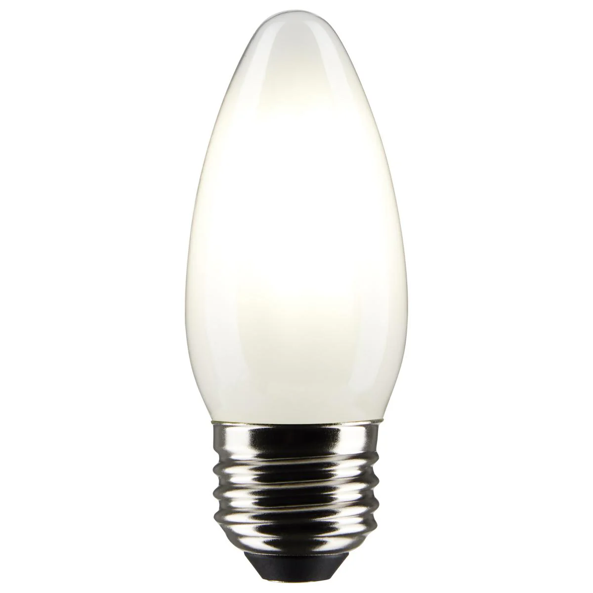 Satco LED Medium Base 40W Equivalent Torpedo Bulb – 4W – Frosted – E26 Edison Base – Warm White – 2700K - Image 5