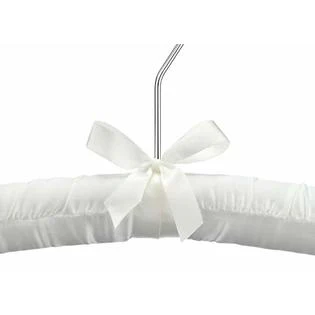 Satin Padded Hangers, White, Set of 8 - Image 3