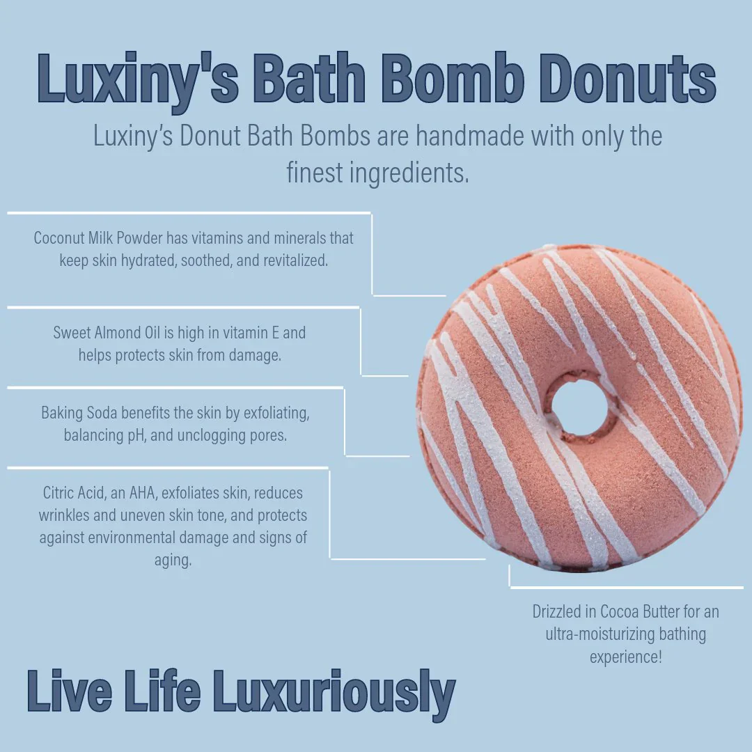 Donut Shape Scented Bath Bombs - Black Cherry - Image 5
