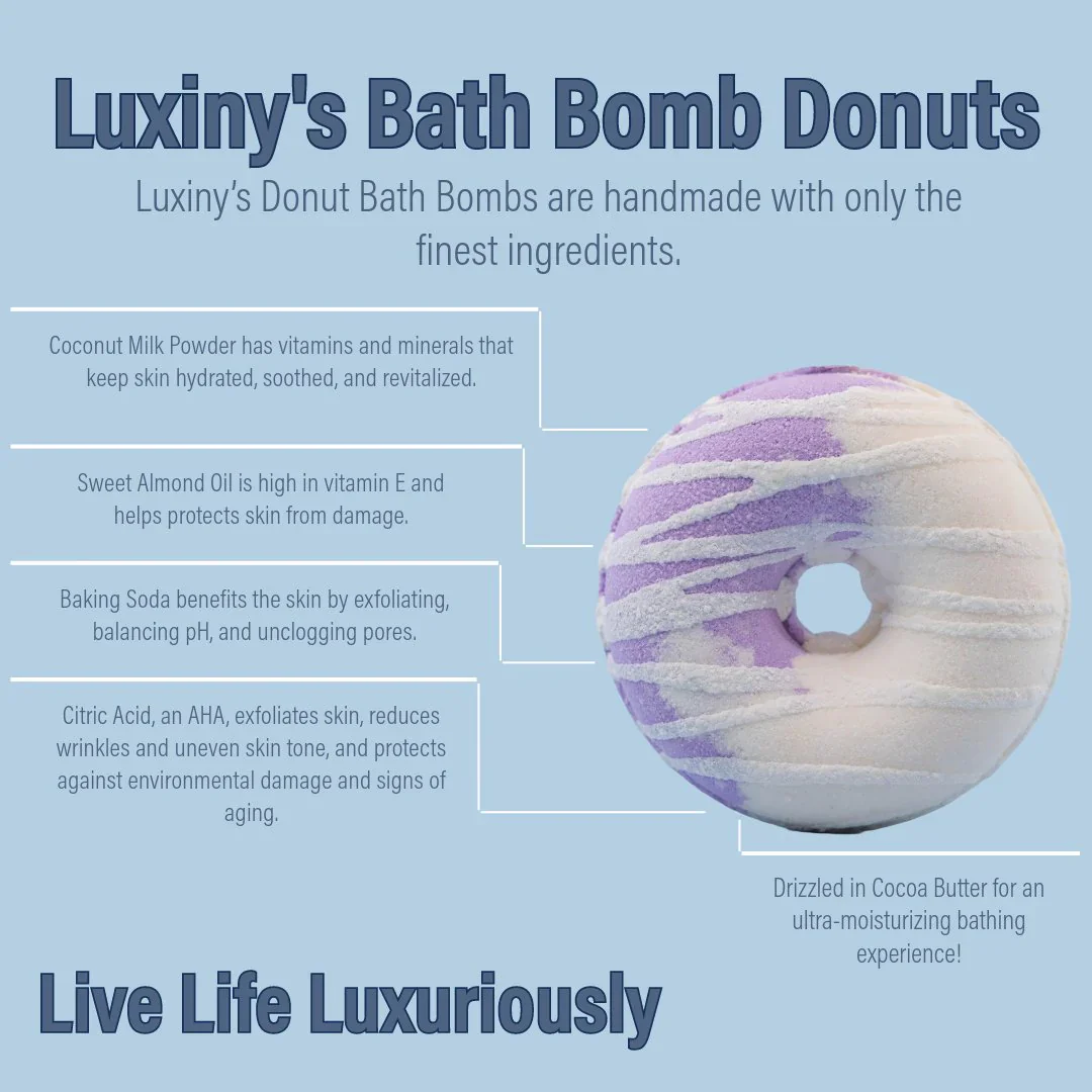 Donut Shape Scented Bath Bombs - Black Raspberry Vanilla - Image 4