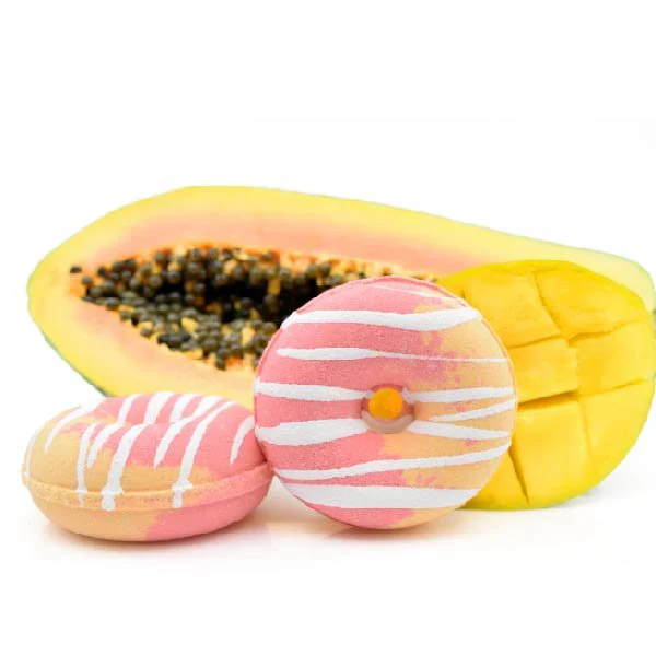 Donut Shape Scented Bath Bombs - Mango Papaya - Image 2