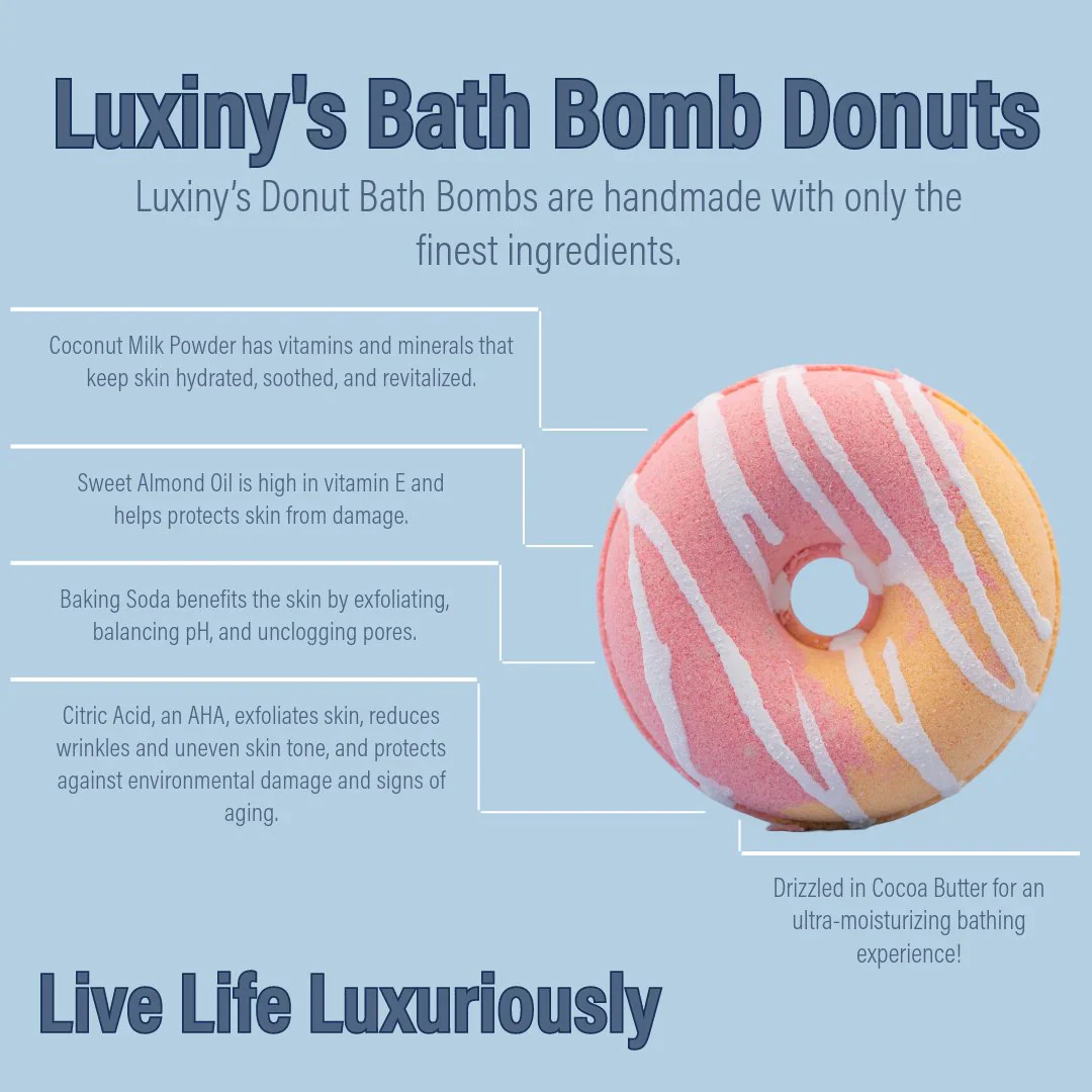 Donut Shape Scented Bath Bombs - Mango Papaya - Image 4