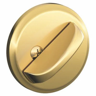 Schlage Bright Brass Single-Cylinder Deadbolt Lock - Image 2