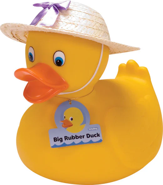 Schylling Large Rubber Duck β 10" β Two Assorted Styles β Each Sold Separately - Image 2