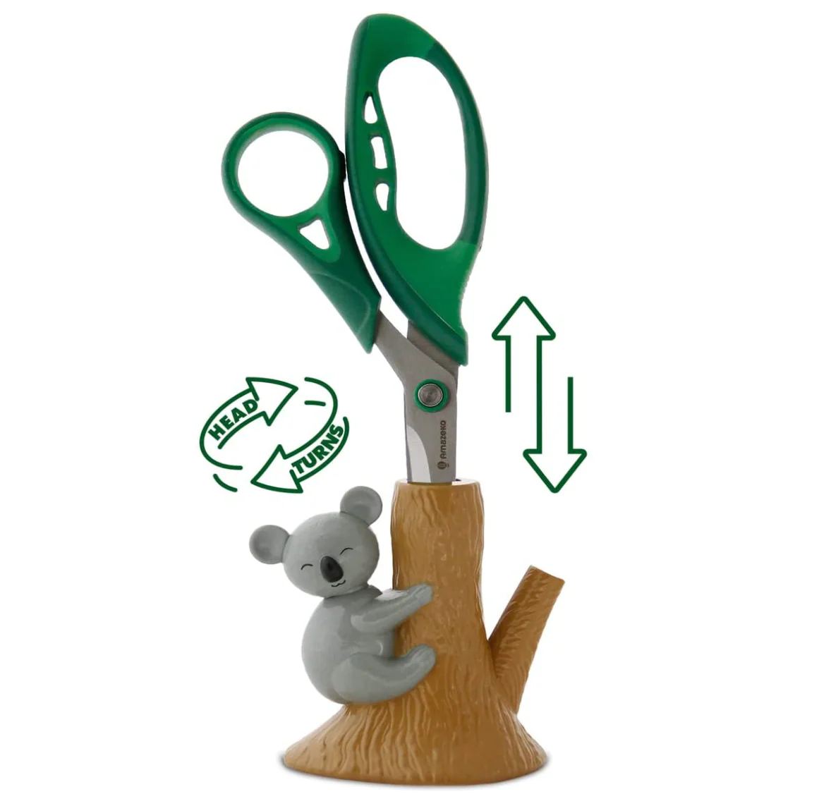Scissors with Animated Koala Holder | Stainless Steel | Sized Right for Adults - Image 3