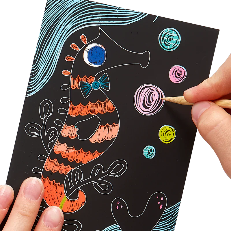 Scratch And Scribble Mini Scratch Art Kit – Friendly Fish - Image 3