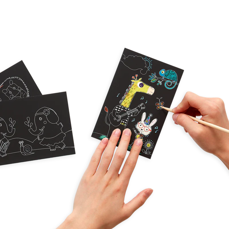 Scratch And Scribble Mini Scratch Art Kit – Safari Party - Image 4