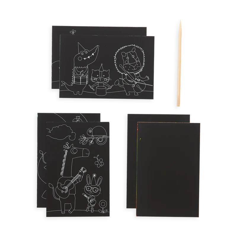 Scratch And Scribble Mini Scratch Art Kit – Safari Party - Image 5