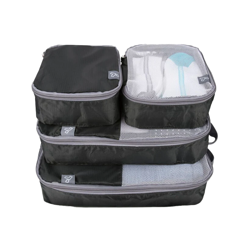 Soft Packing Cubes – Black – Set of 4