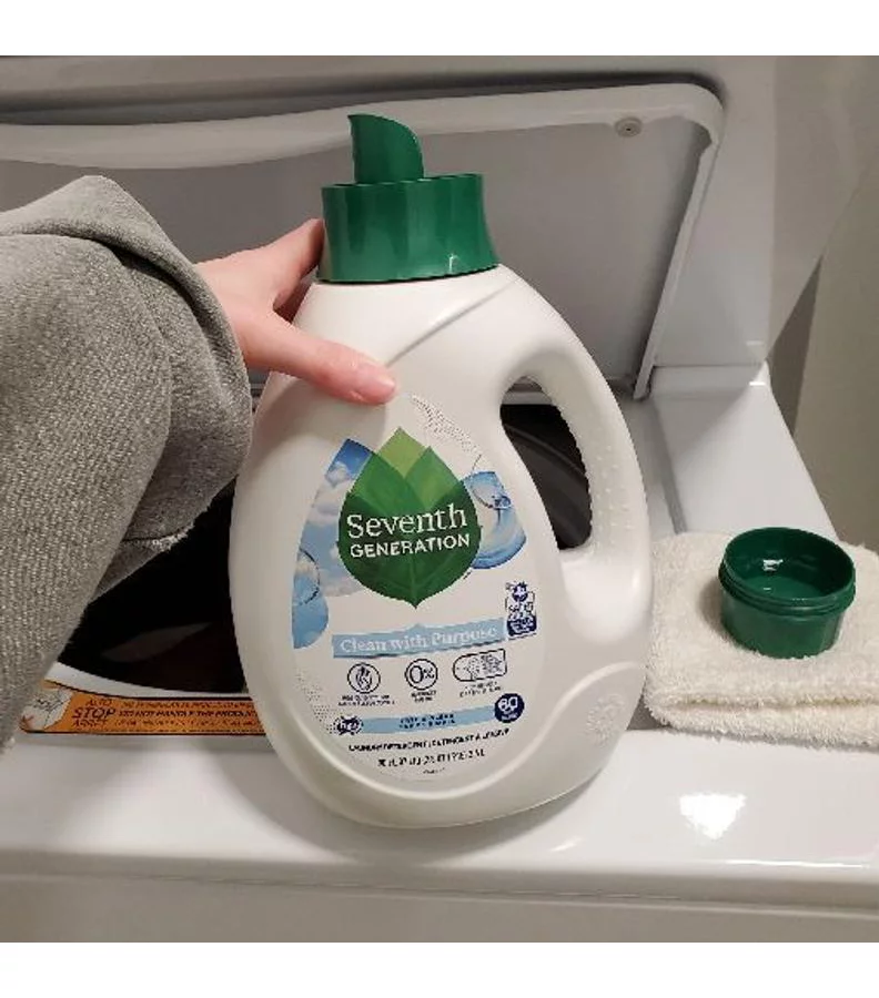 Seventh Generation Biodegradable Free & Clear Liquid Laundry Detergent β 90-oz. - Image 3