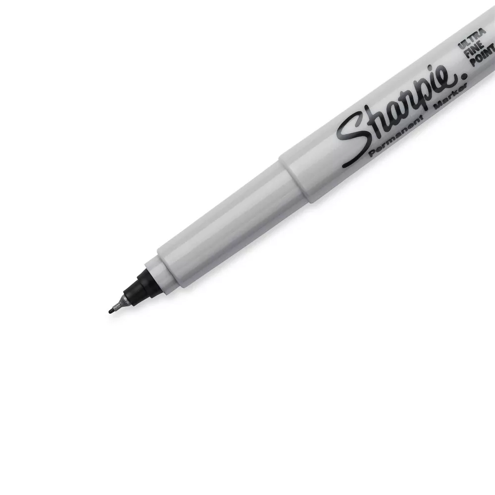 Sharpie Black Ultra Fine Tip Permanent Markers – Black – 2 Pack - Image 2