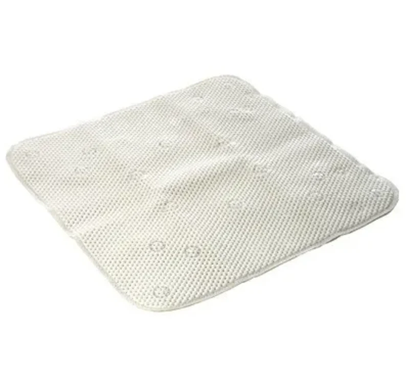 Shower Mat – White Rubber – 21" x 21" - Image 2