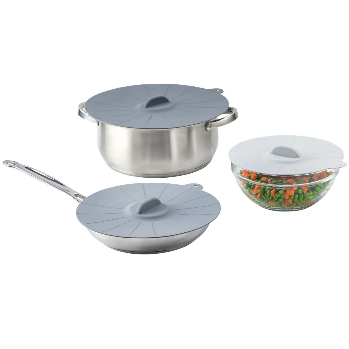 Silicone Cooking & Storage Lids – Set of 3 - Image 4