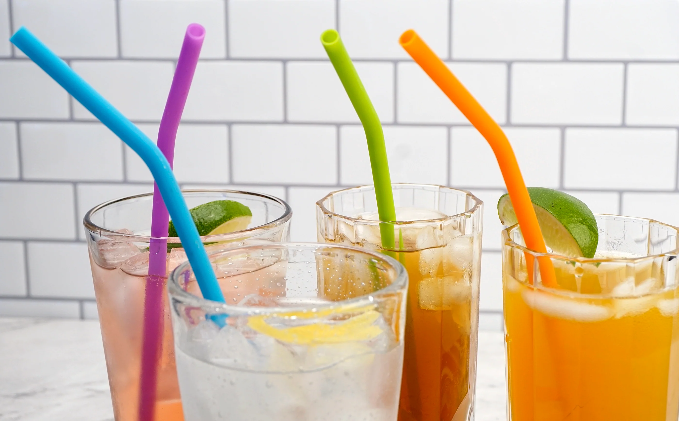 Silicone Drinking Straws – Set of 6 - Image 2