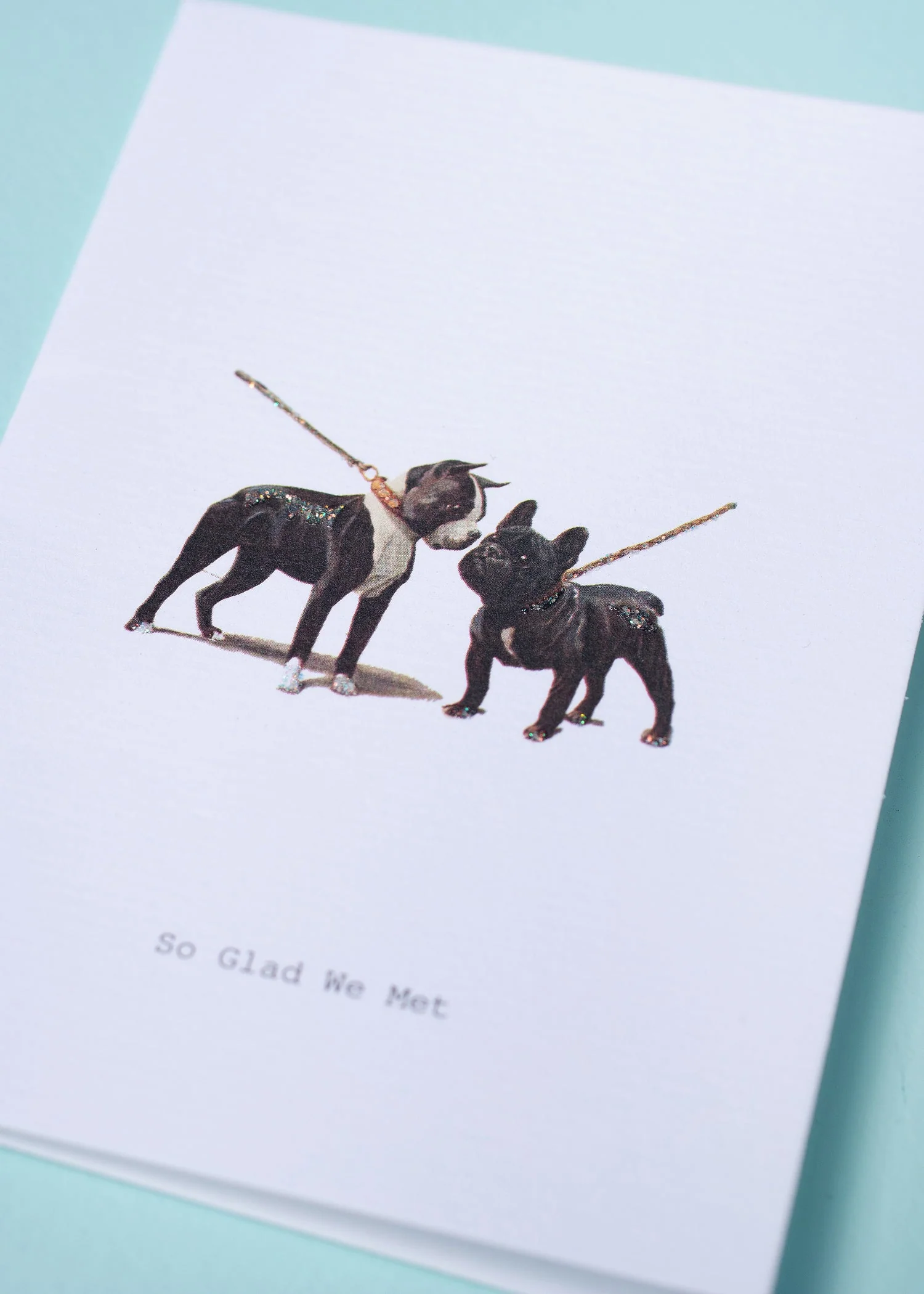 So Glad We Met Glitter Greeting Card – 3.5" x 5" - Image 2