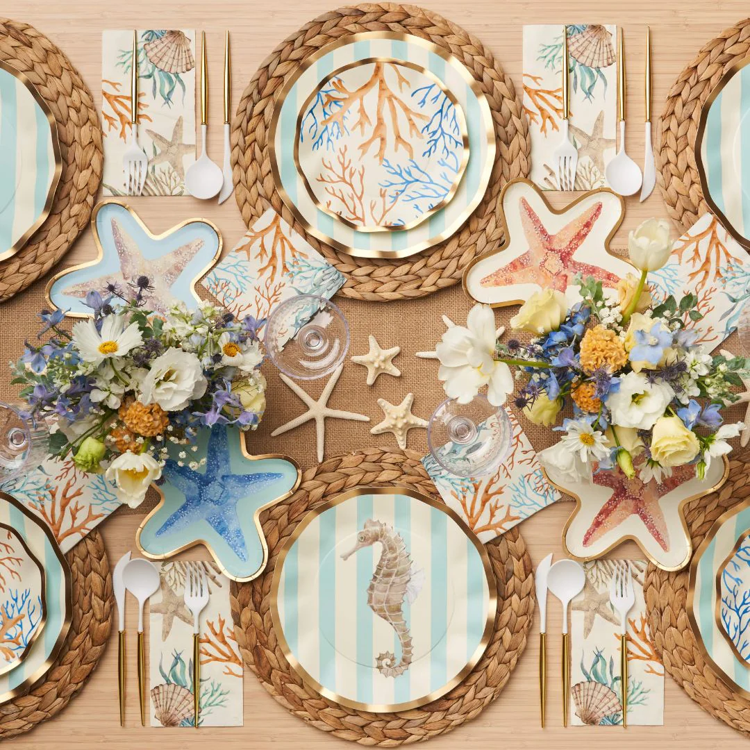 Sophistiplate Die-Cut Salad & Dessert Plates – 8pk – Starfish - Image 4