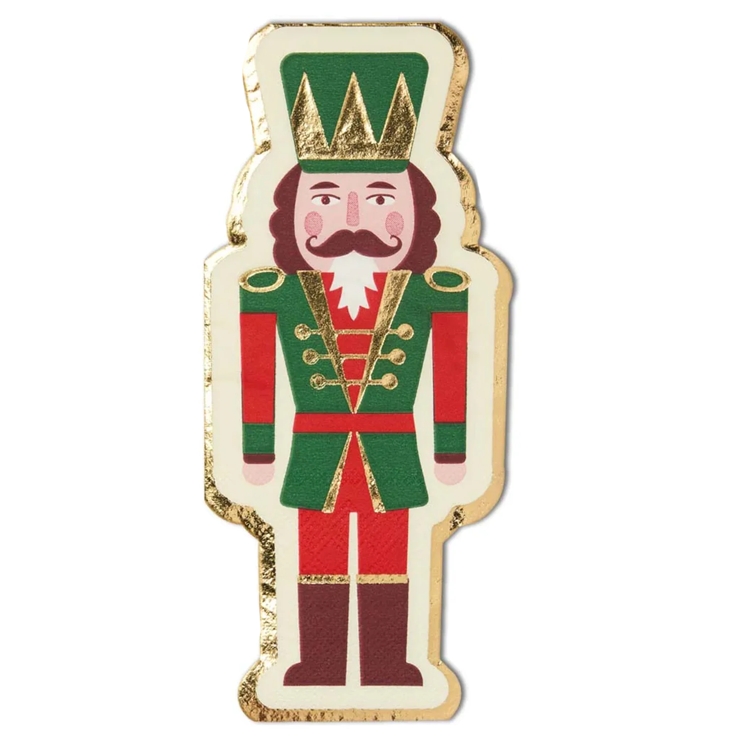 Sophistiplate Nutcracker Die-Cut Christmas Paper Guest Towel – 16pk