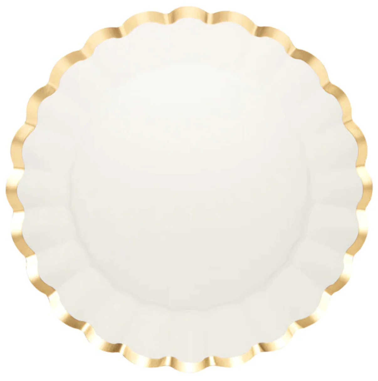 Sophistiplate Paper Charger Plate– Gold & White – 8pk