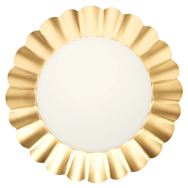 Sophistiplate Paper Dinner Plate– Gold & White – 8pk
