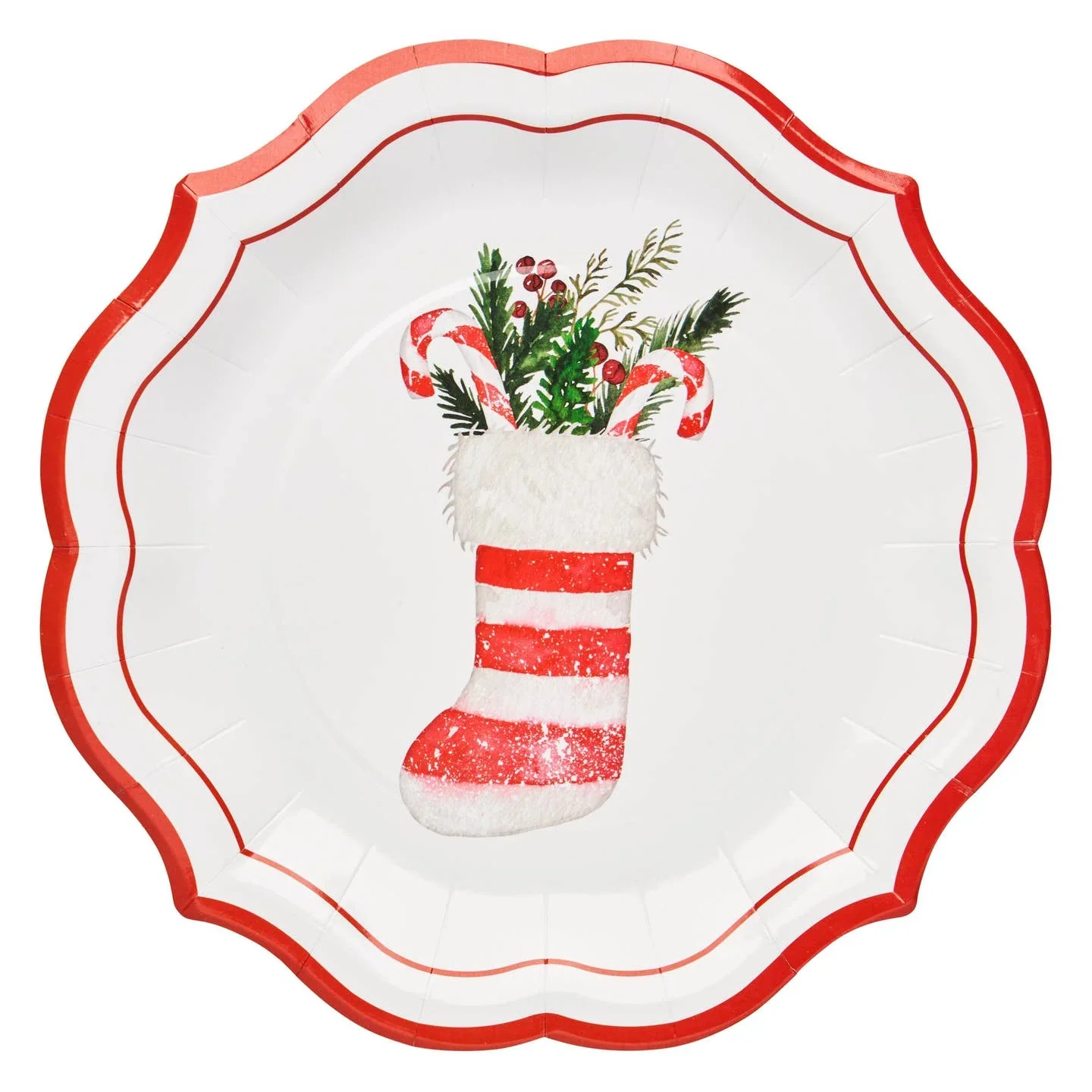 Sophistiplate Paper Salad Plates – Merry & Bright – 8" – 8pk