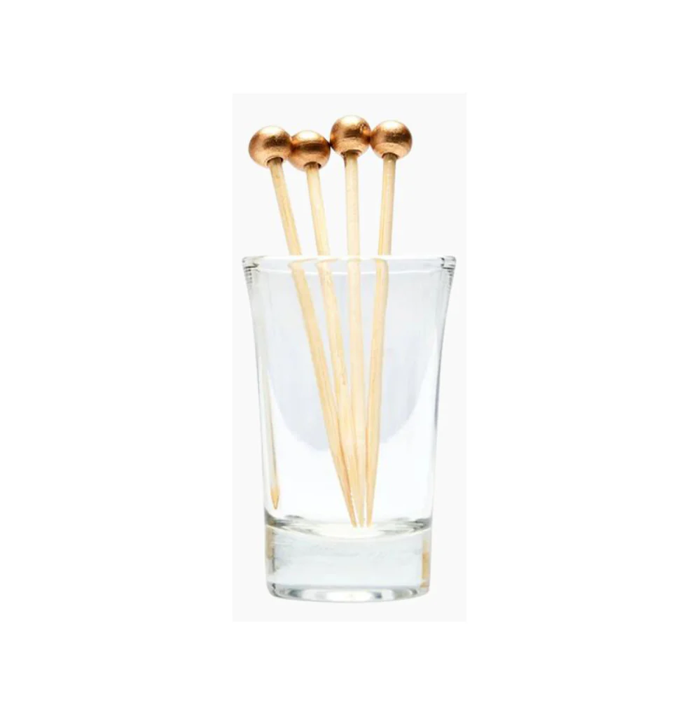 Sophistiplate Simply Served Wood Party Picks – 3.5-Inch – Gold – 40pk - Image 2