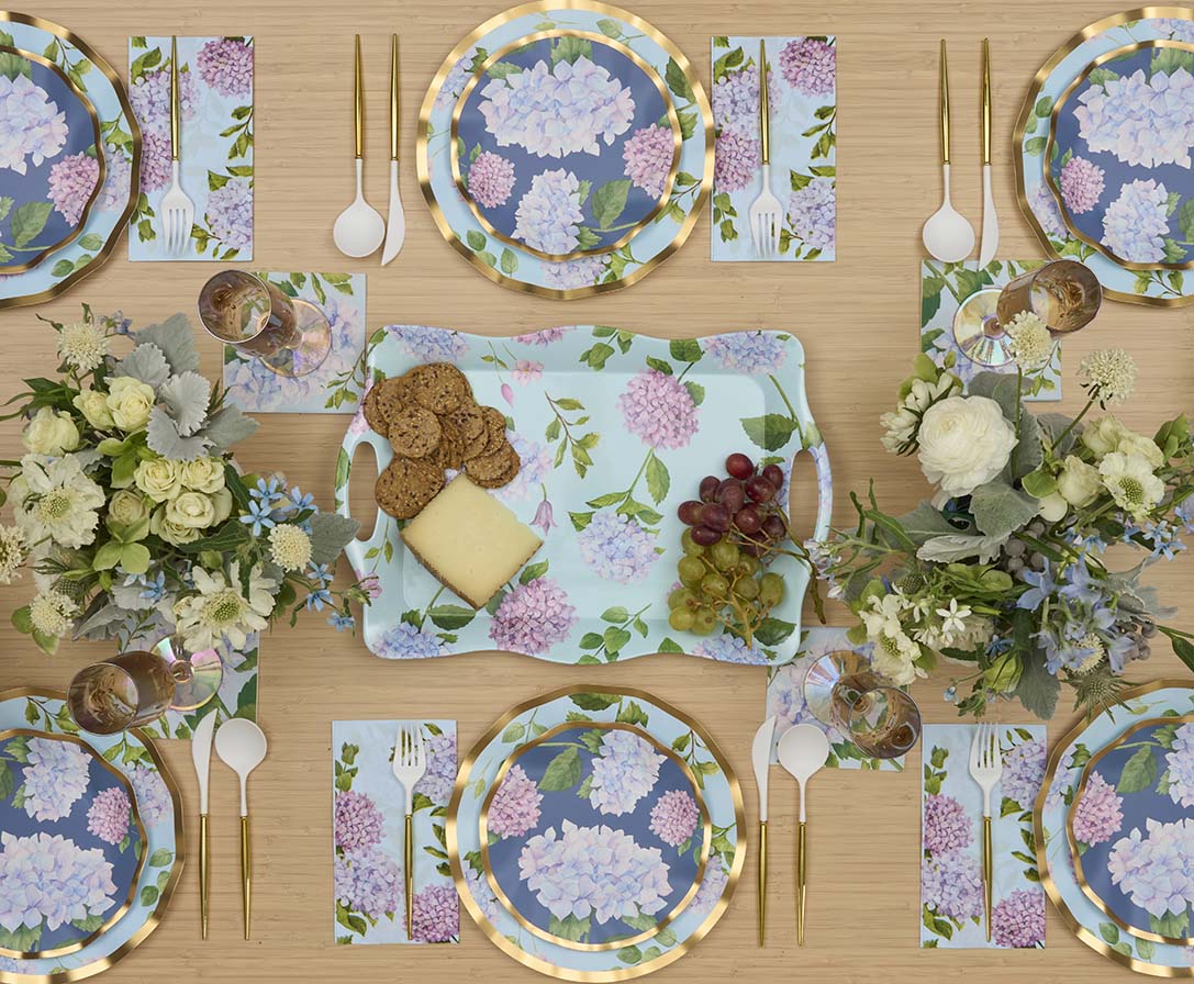 Sophistiplate Wavy Appetizer/Dessert Bowl - 8pk – Hydrangea Flowers - Image 6