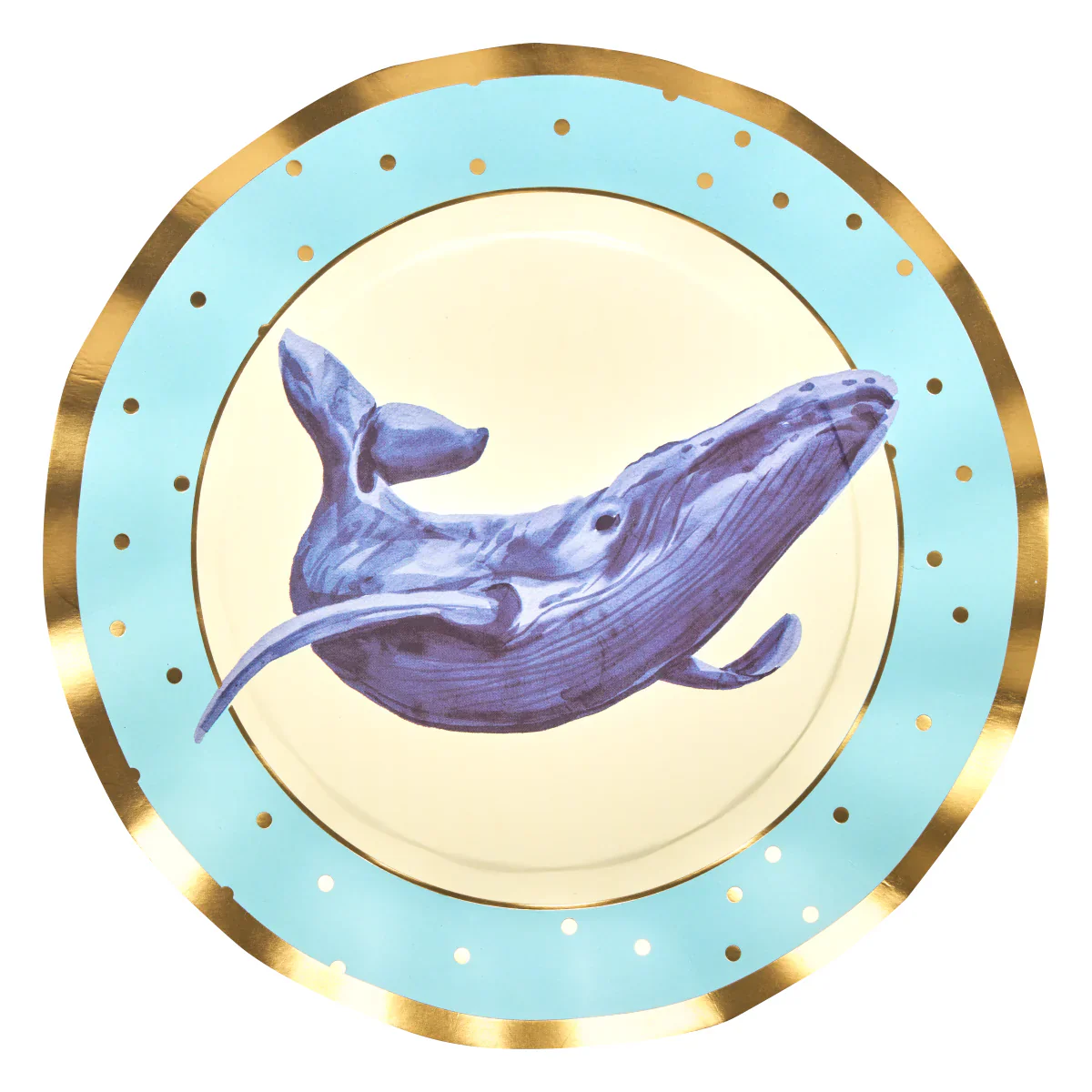 Sophistiplate Wavy Paper Dinner Plates – 8pk – Pastel Sea