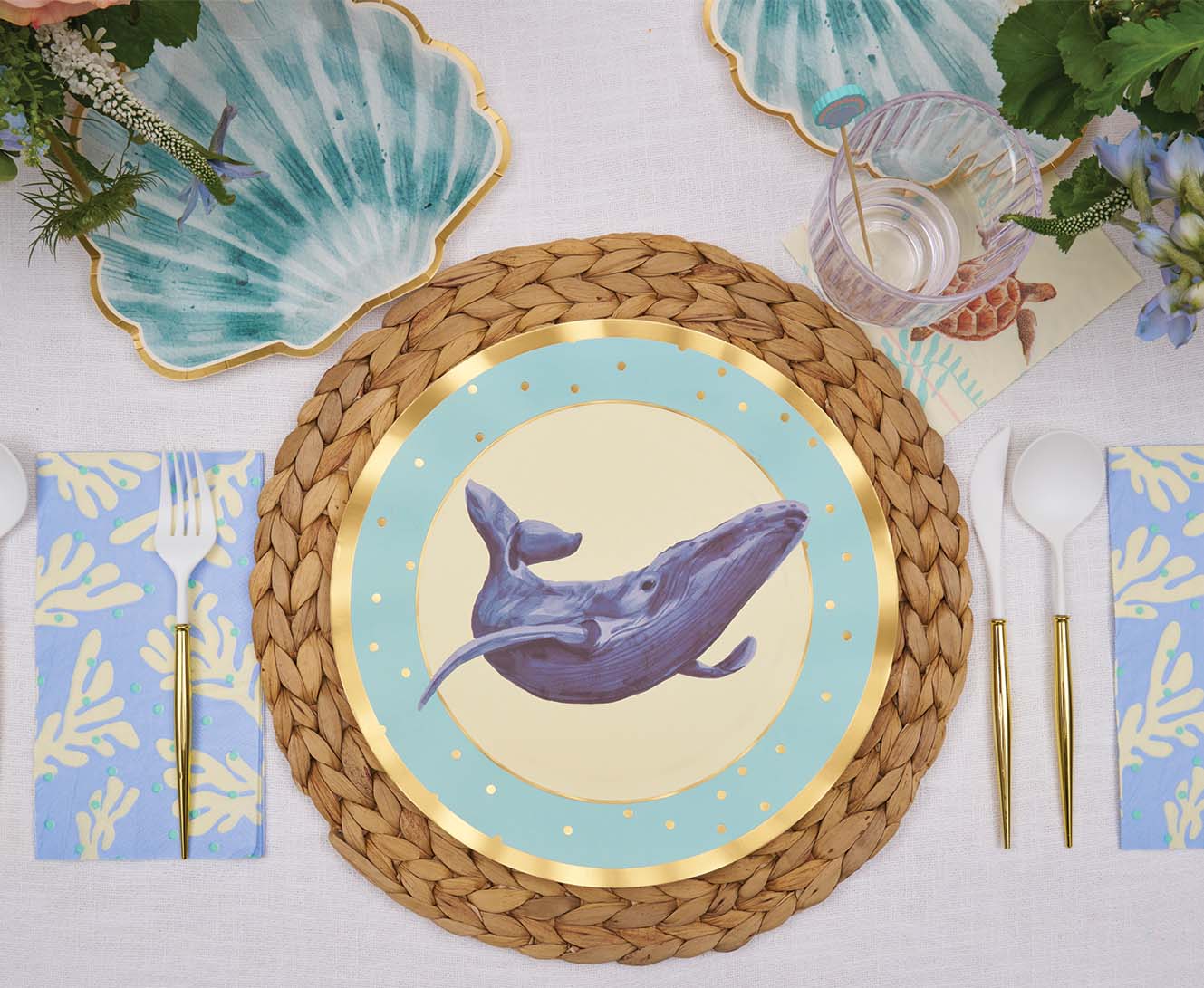 Sophistiplate Wavy Paper Dinner Plates – 8pk – Pastel Sea - Image 4