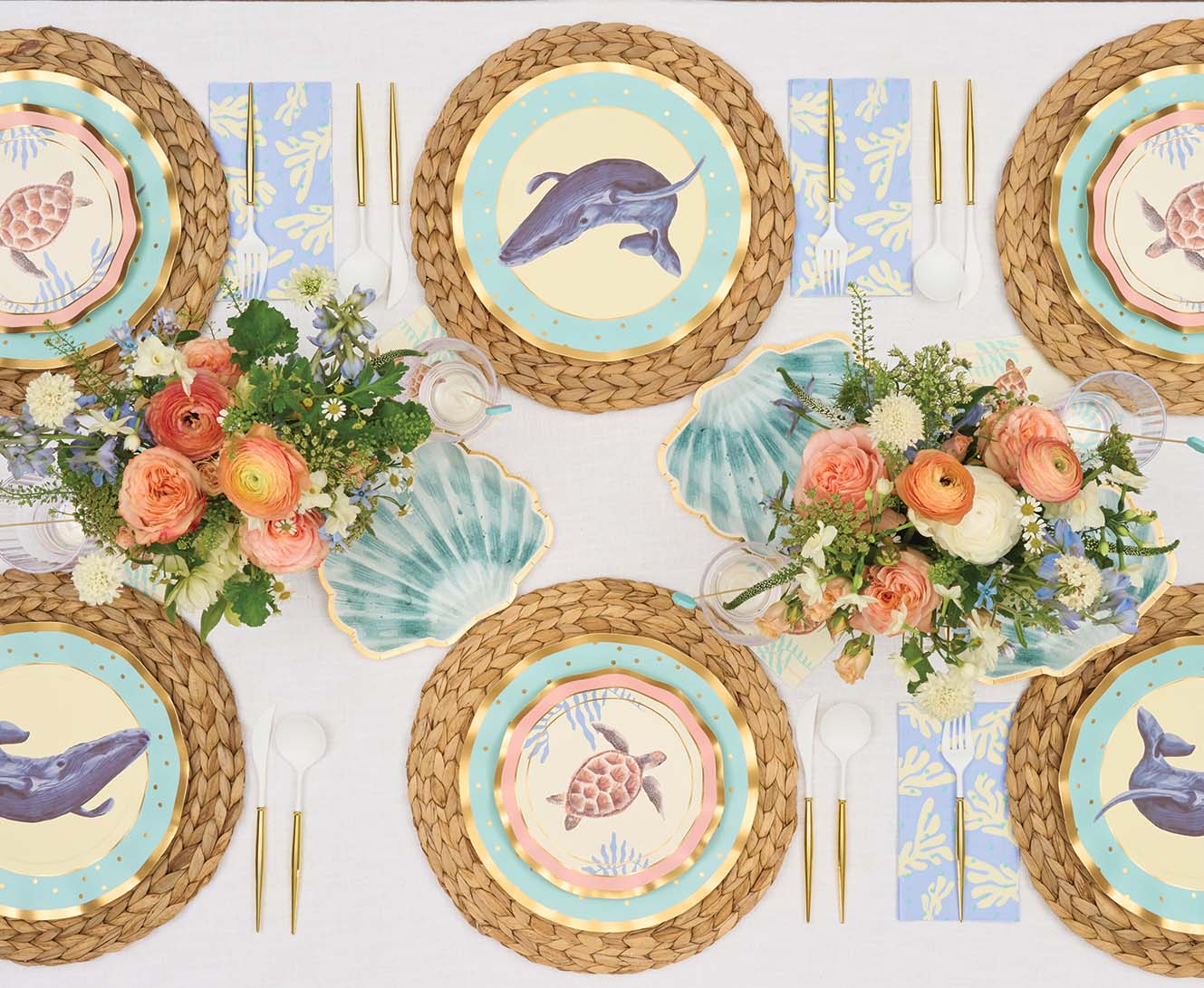 Sophistiplate Wavy Paper Dinner Plates – 8pk – Pastel Sea - Image 5