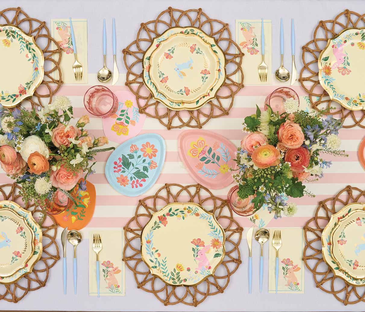 Sophistiplate Wavy Paper Salad & Dessert Plates – 8pk – Folklore Easter - Image 5
