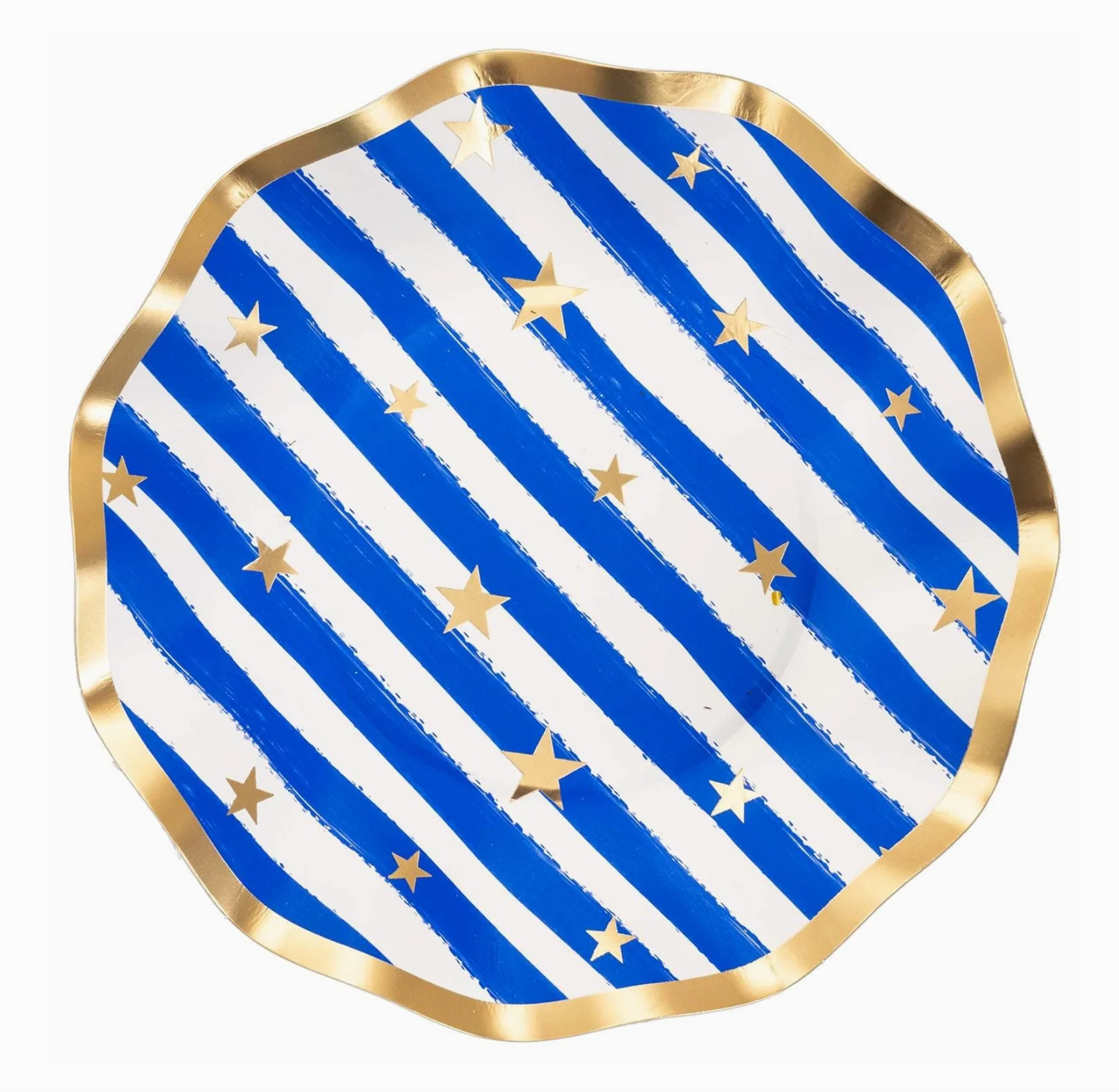 Sophistiplate Wavy Paper Salad & Dessert Plates – 8pk – Patriotic Confetti