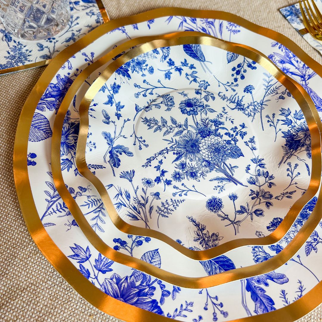 Sophistiplate Wavy Paper Salad & Dessert Plates – 8pk – Timeless - Image 2