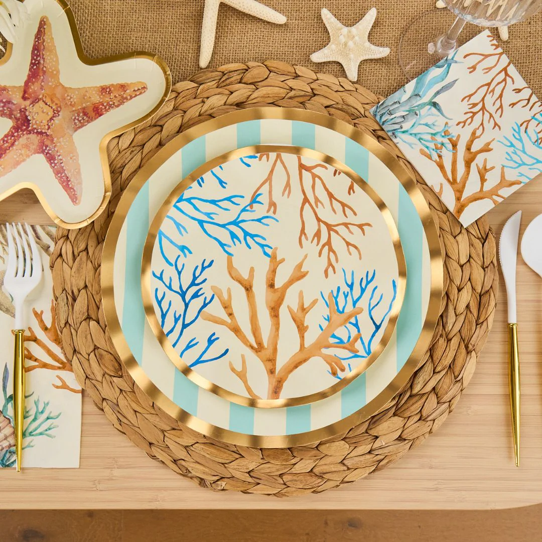 Sophistiplate Wavy Salad & Dessert Plates – 8pk – La Mer - Image 3