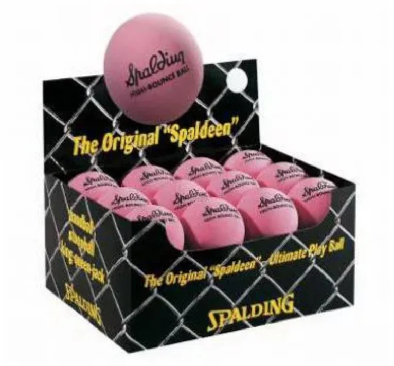 Spalding High Bounce Pink Rubber Ball - Image 3