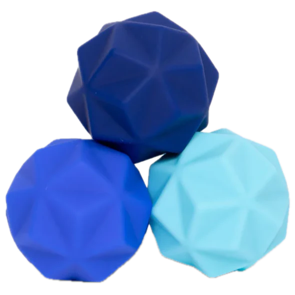 Speks - Odds Silicone Fidget Magnets Balls – Blue Peaks – Set of 3