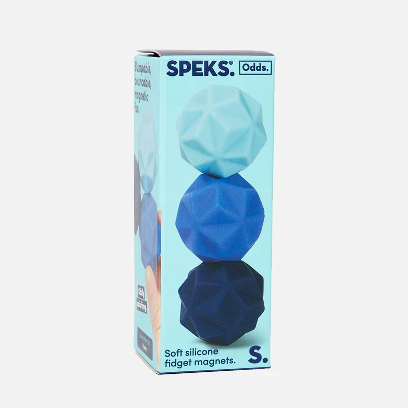 Speks - Odds Silicone Fidget Magnets Balls – Blue Peaks – Set of 3 - Image 2