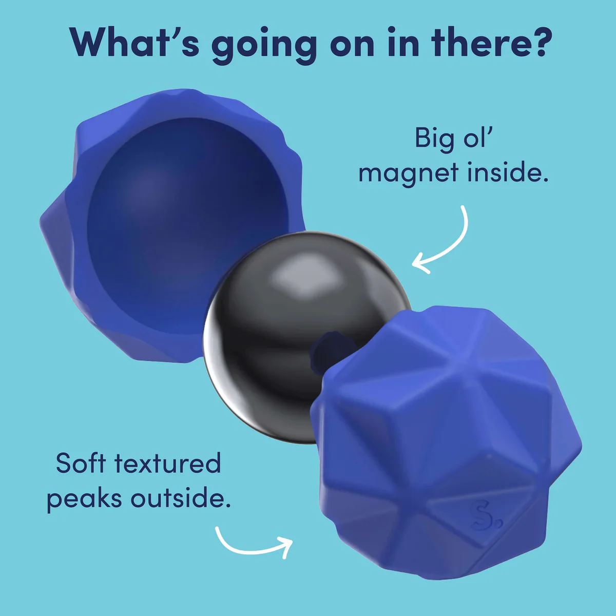 Speks - Odds Silicone Fidget Magnets Balls – Blue Peaks – Set of 3 - Image 3
