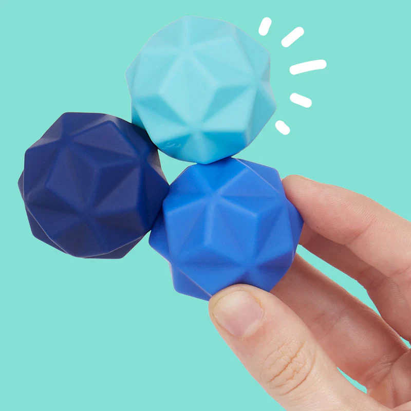 Speks - Odds Silicone Fidget Magnets Balls – Blue Peaks – Set of 3 - Image 4