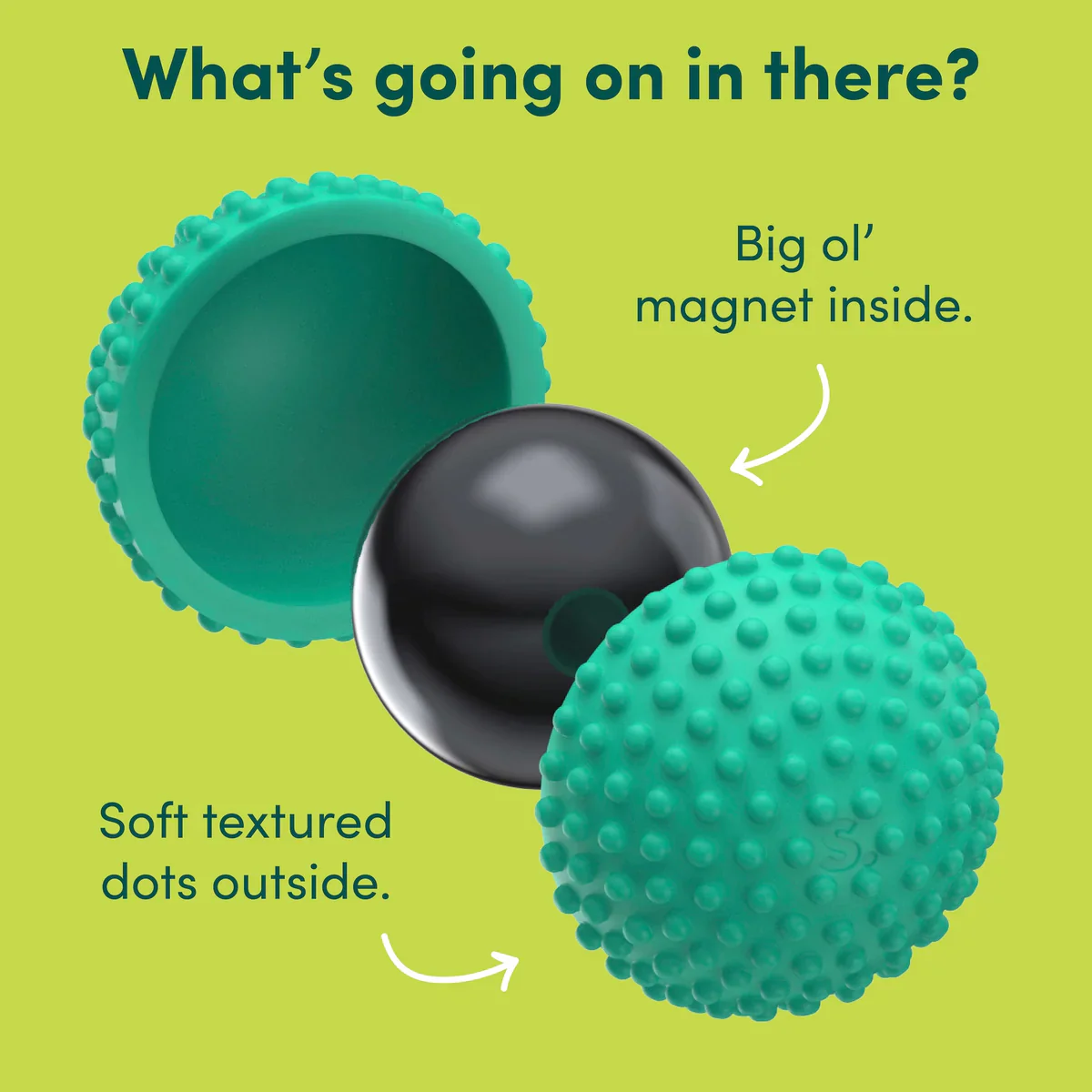 Speks - Odds Silicone Fidget Magnets Balls – Green Dots – Set of 3 - Image 3