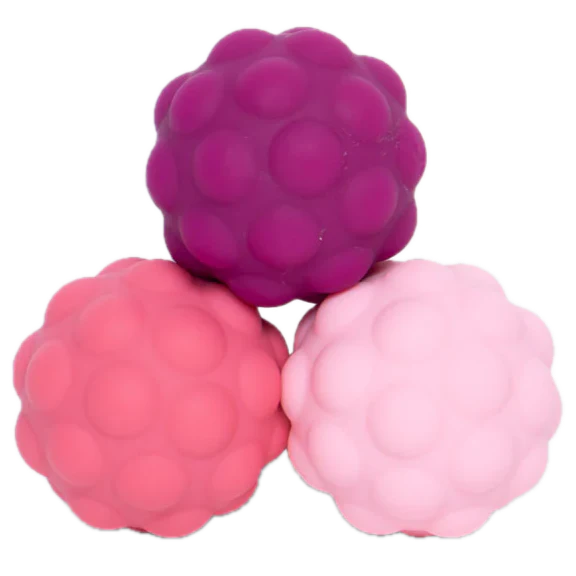 Speks - Odds Silicone Fidget Magnets Balls – Pink Bumps – Set of 3