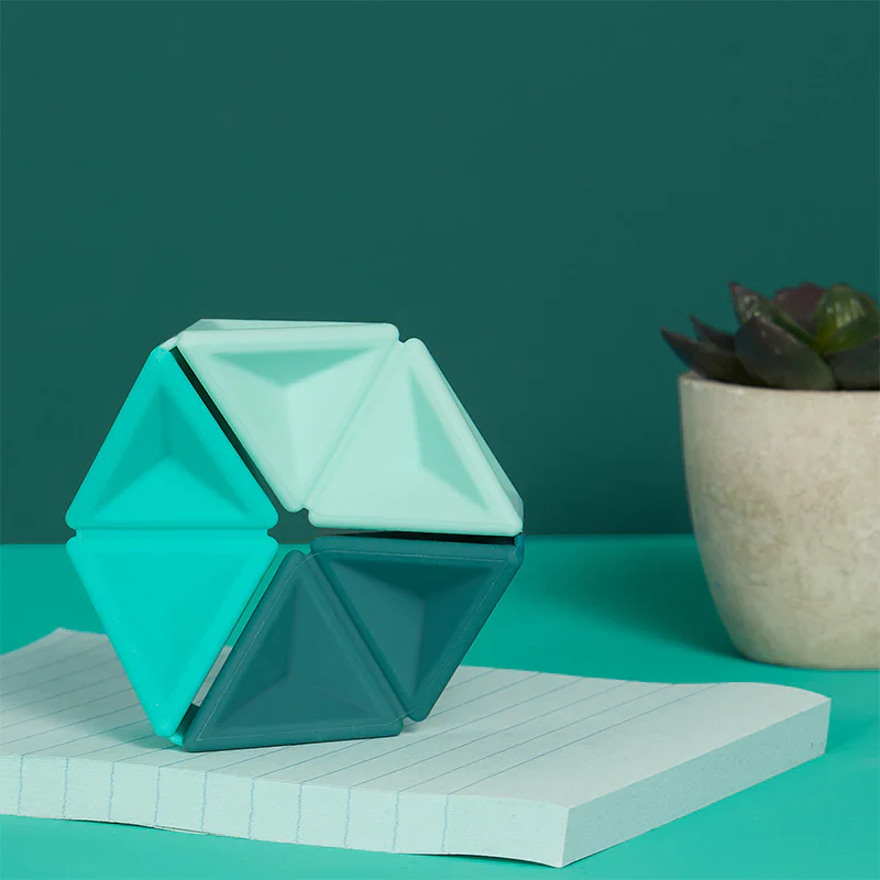 Speks - Pivot Silicone Flexagon – Teal - Image 3