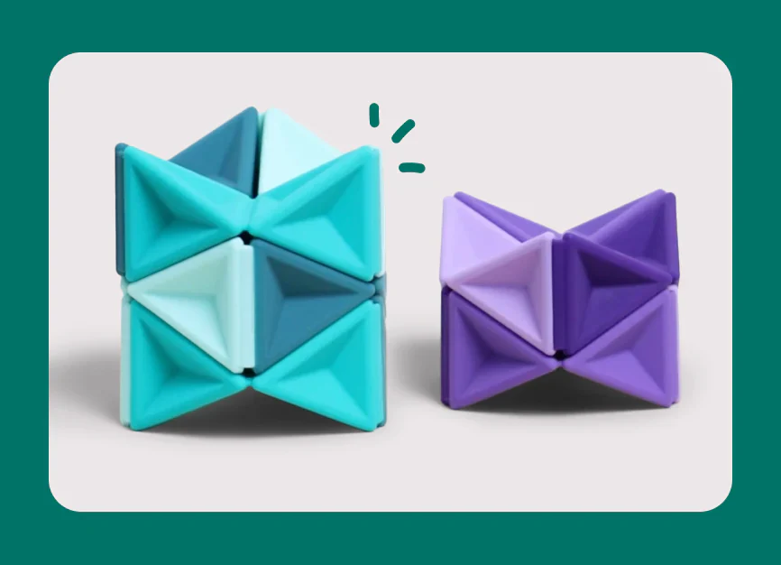 Speks - Pivot Silicone Flexagon – Teal - Image 5