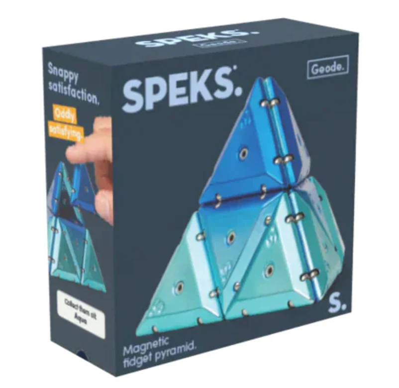 Speks - Pyramid Chrome Rare Earth Magnet Toy – Cosmos Blue - Image 2